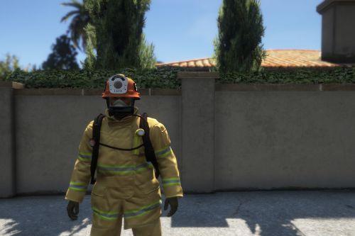 LAFD firefighters peds with real helmets