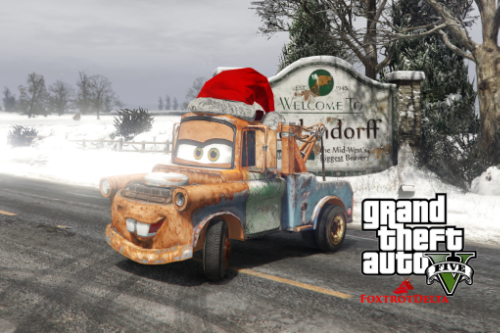 Tow Mater (Disney Cars) Christmas [Add-On / Replace]